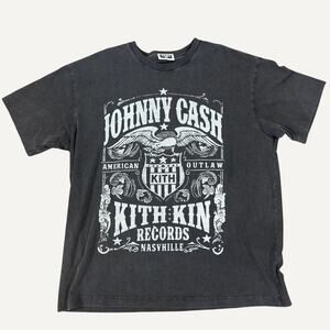 Kith Records for Johnny Cash Outlaw Records Vintage Tee Black Size XL